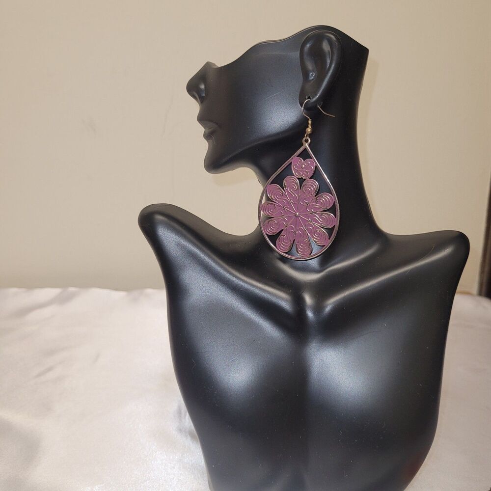 Purple earrings